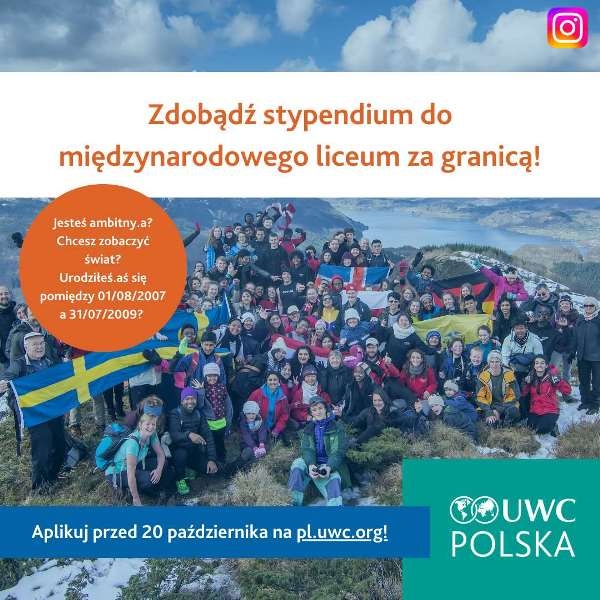 Konkurs stypendialny UWC dla licealistów