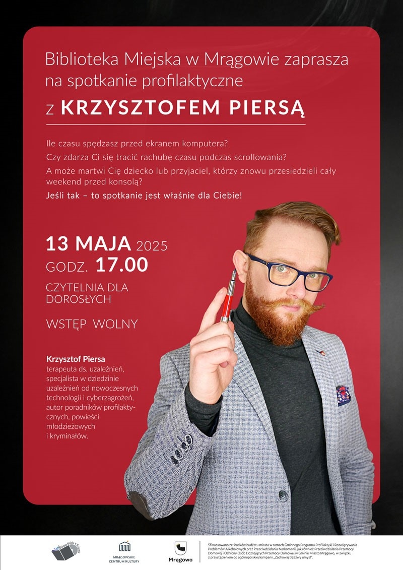 Spotkanie profilaktyczne z terapeutą uzależnień Krzysztofem Piersą