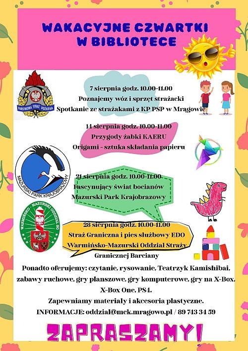 Wakacyjne czwartki w bibliotece 