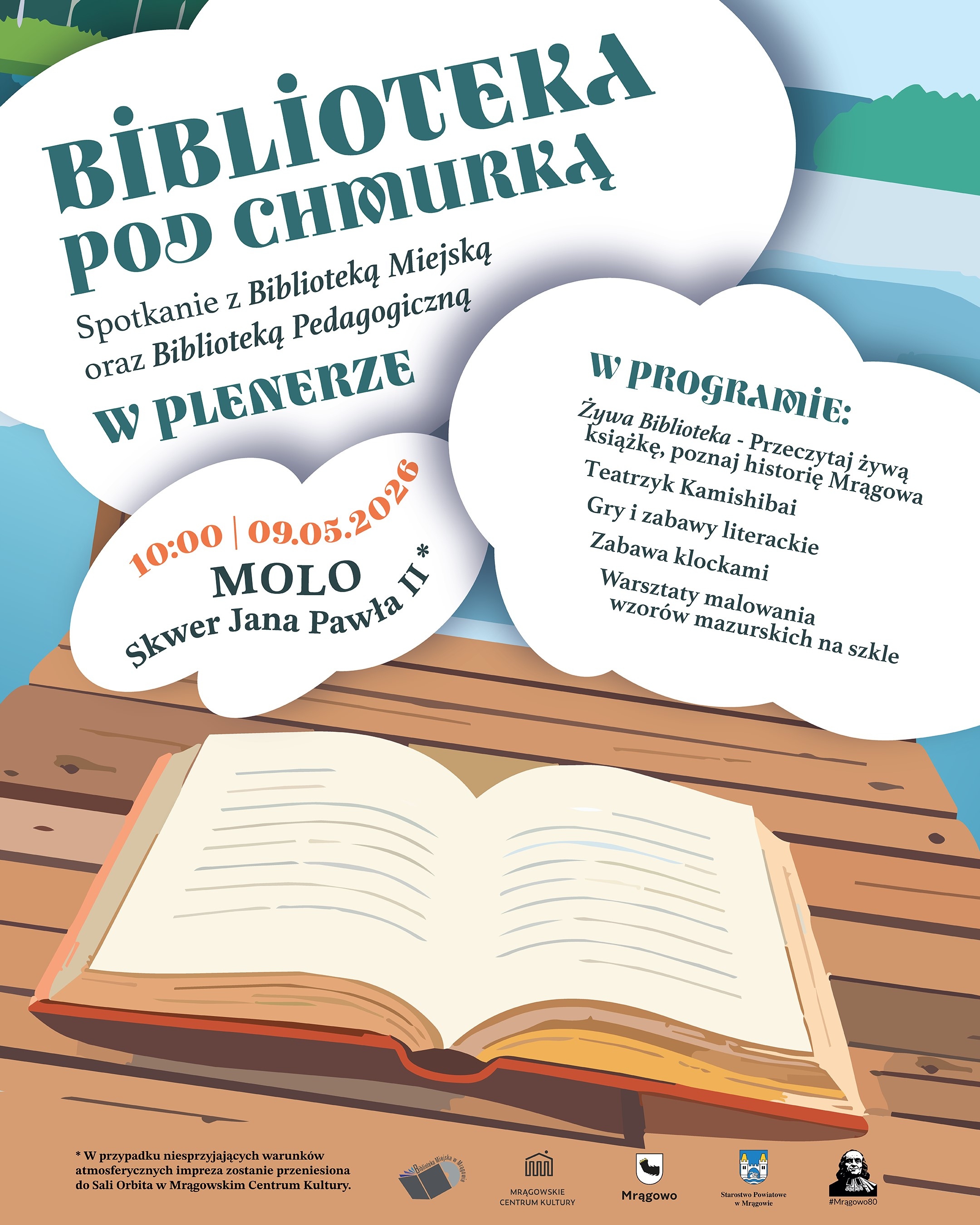 Biblioteka pod chmurką – zapraszamy na wyjątkowe spotkanie plenerowe!